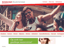 Tablet Screenshot of amsterdamstudentenstad.nl